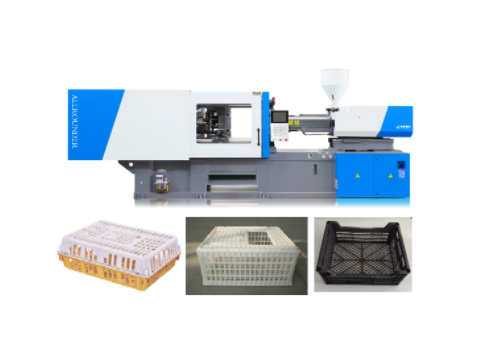 injection molding machine and plastic crates