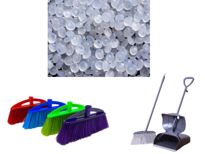Plastic material for broom heads