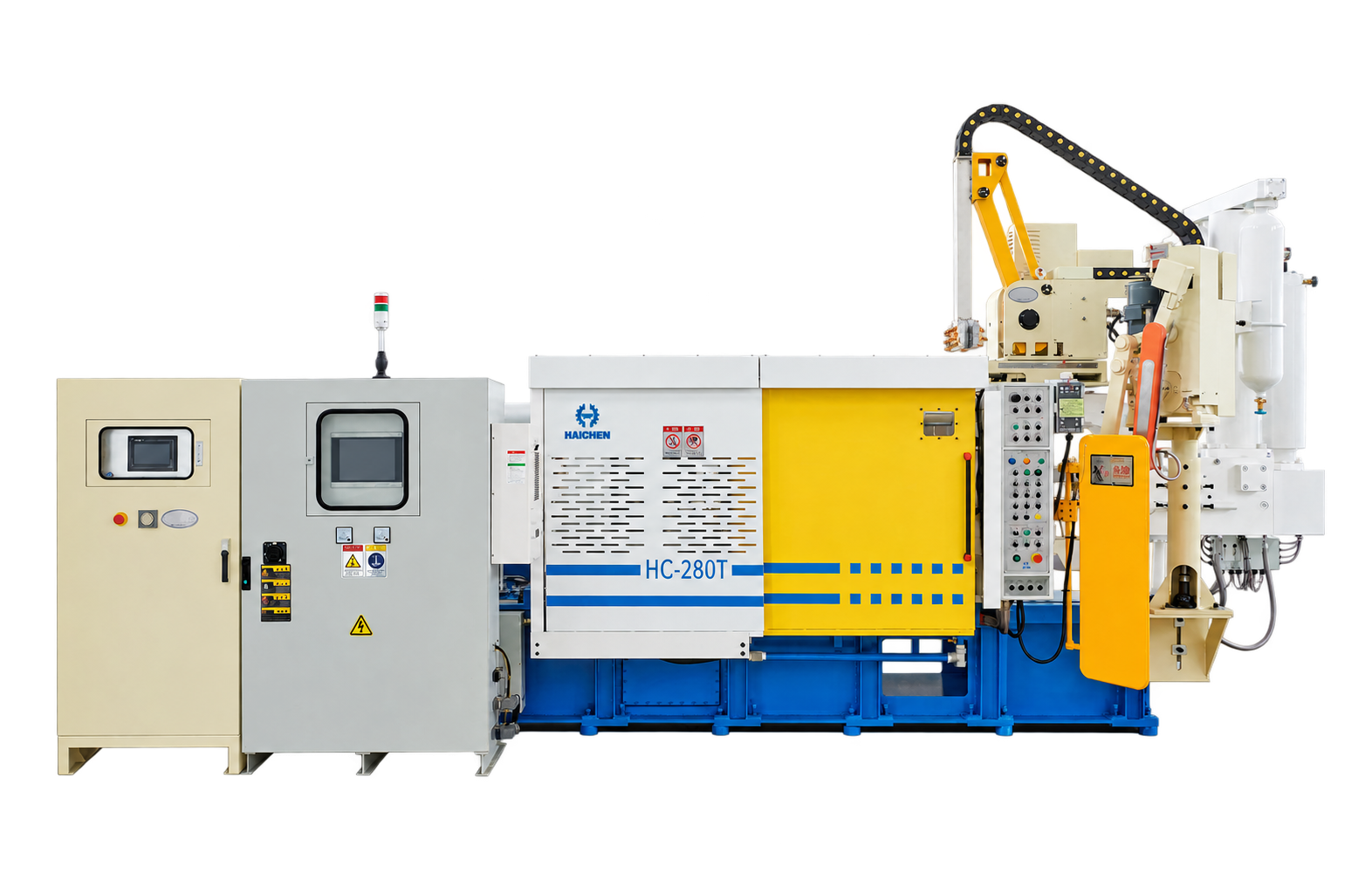 Haichen HC-280T cold chamber die casting machine with transparent background