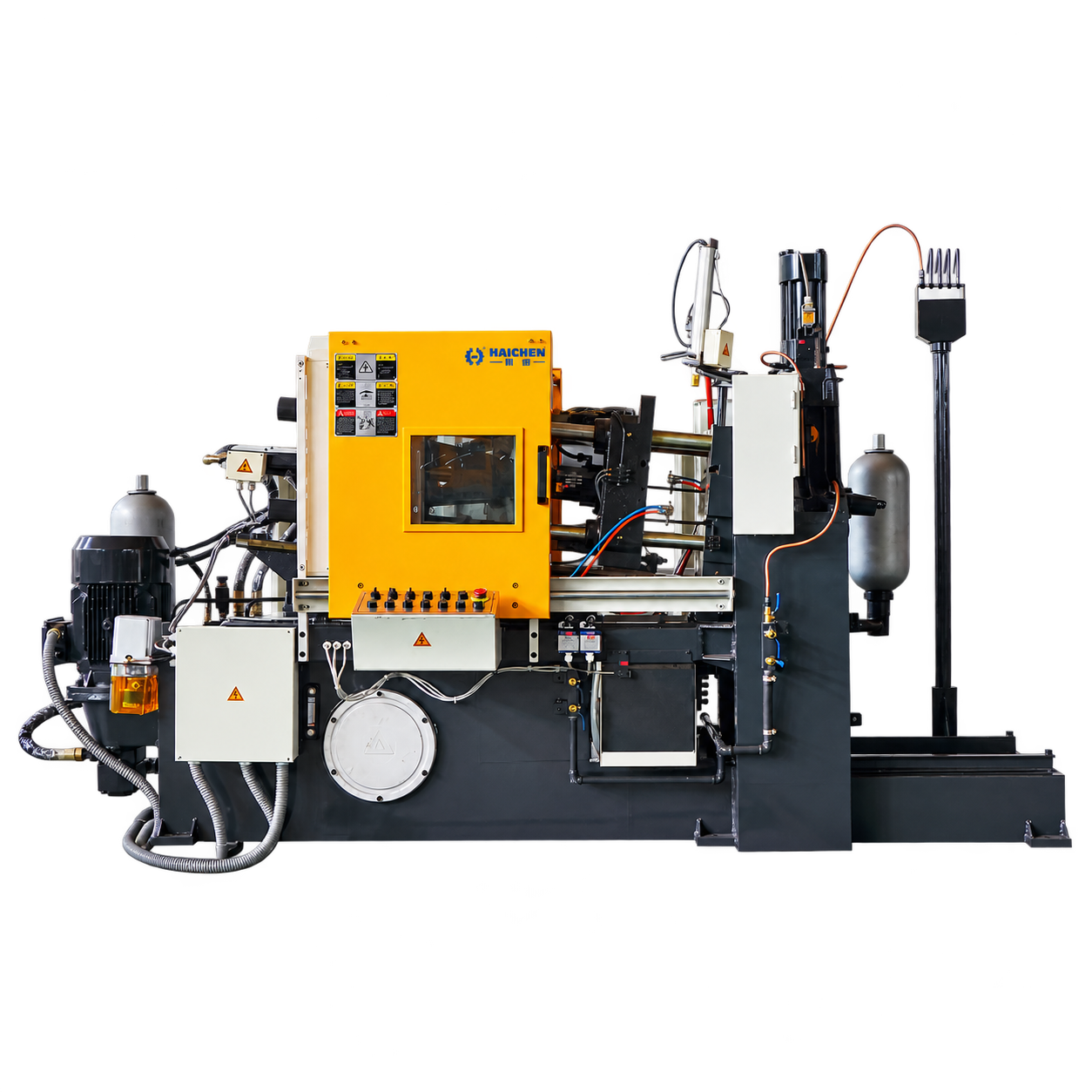 Haichen hot chamber die casting machine with transparent background